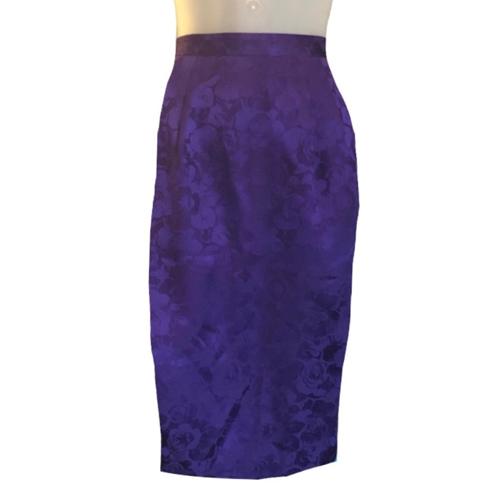 Vintage Pure silk midi pencil skirt